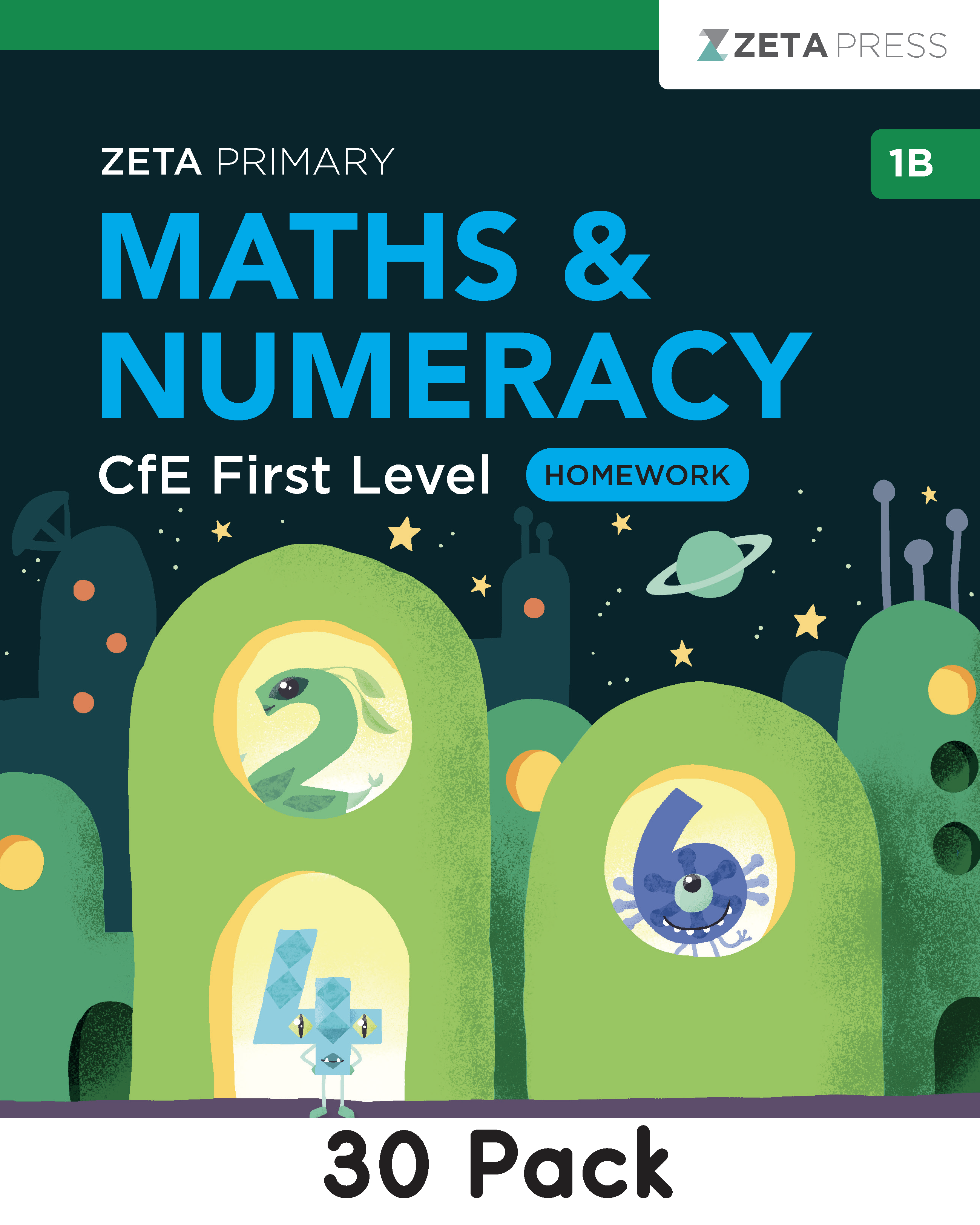CfE First Level Maths Homework 1B Write-on Booklets 30 Pack Class Set