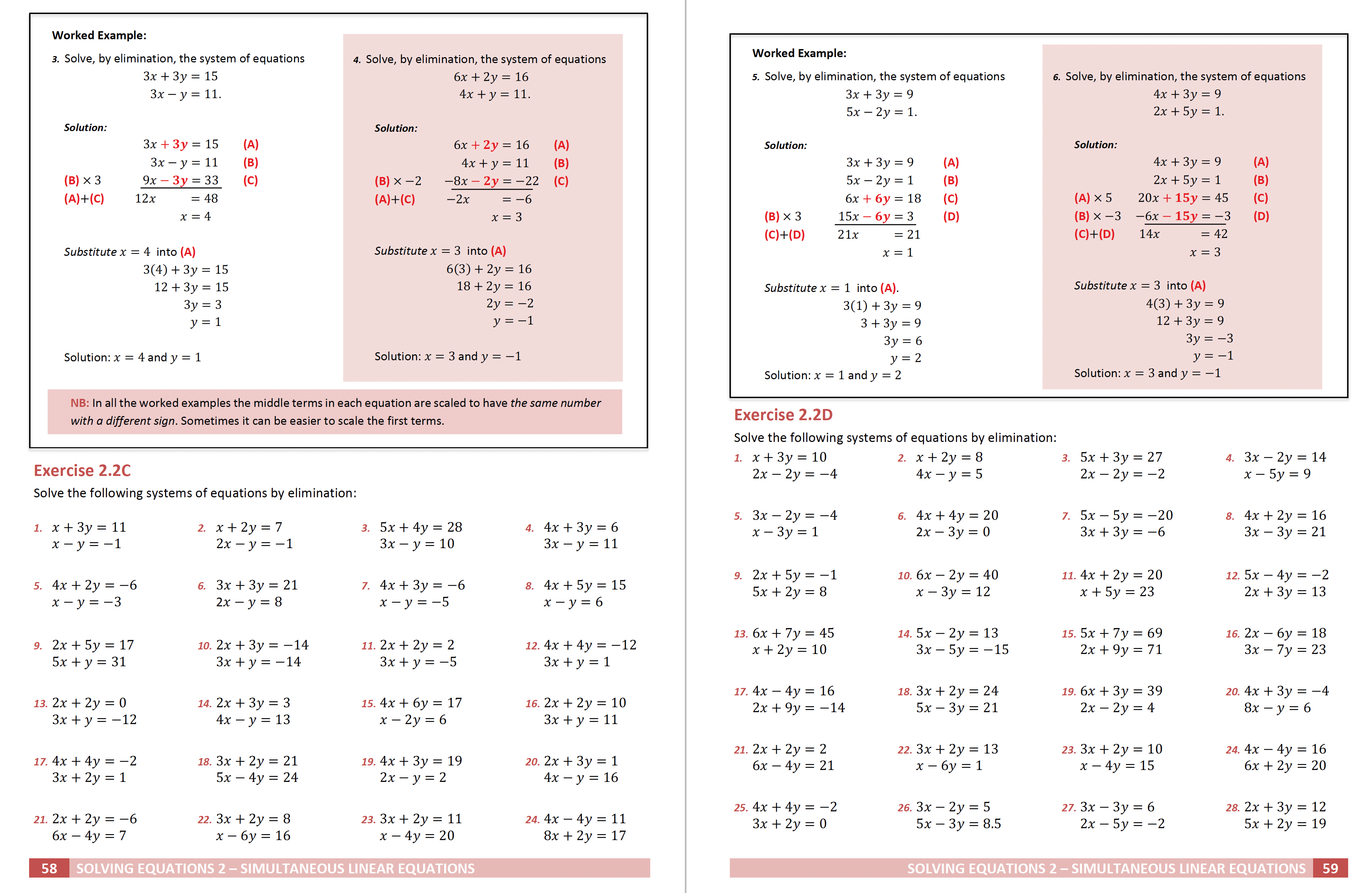page of Algebra Maths Textbook for Scottish SQA High School Curriculum