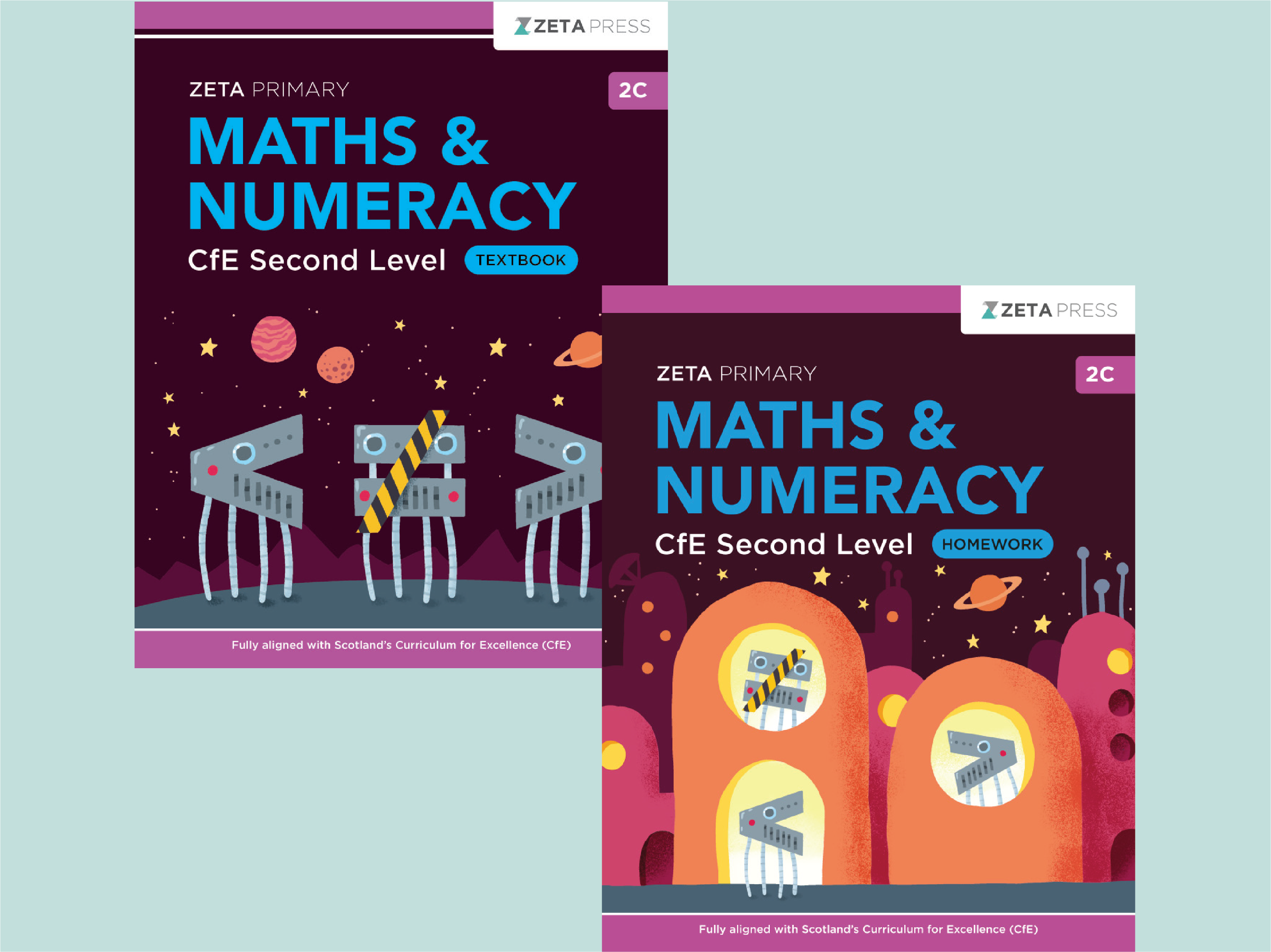 Primary Maths Textbook and Homework Bundle 2C for Scotland P6 and P7 Curriculum for Excellence.