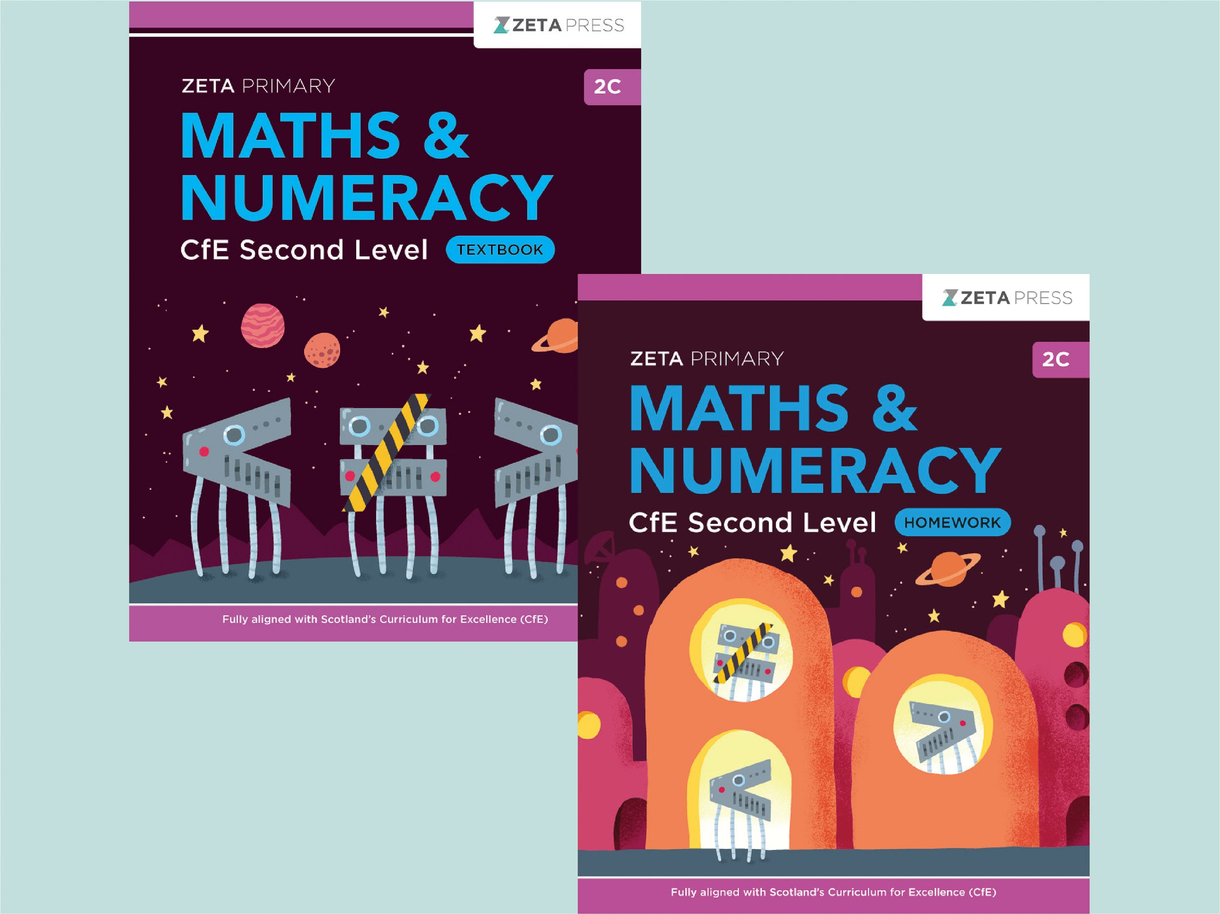Primary Maths Textbook and Homework Bundle 2C for Scotland P6 and P7 Curriculum for Excellence.
