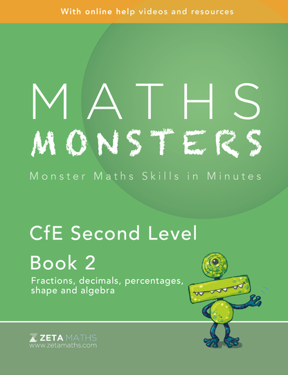  'Maths Monsters' with a green background and cartoon monster illustration.