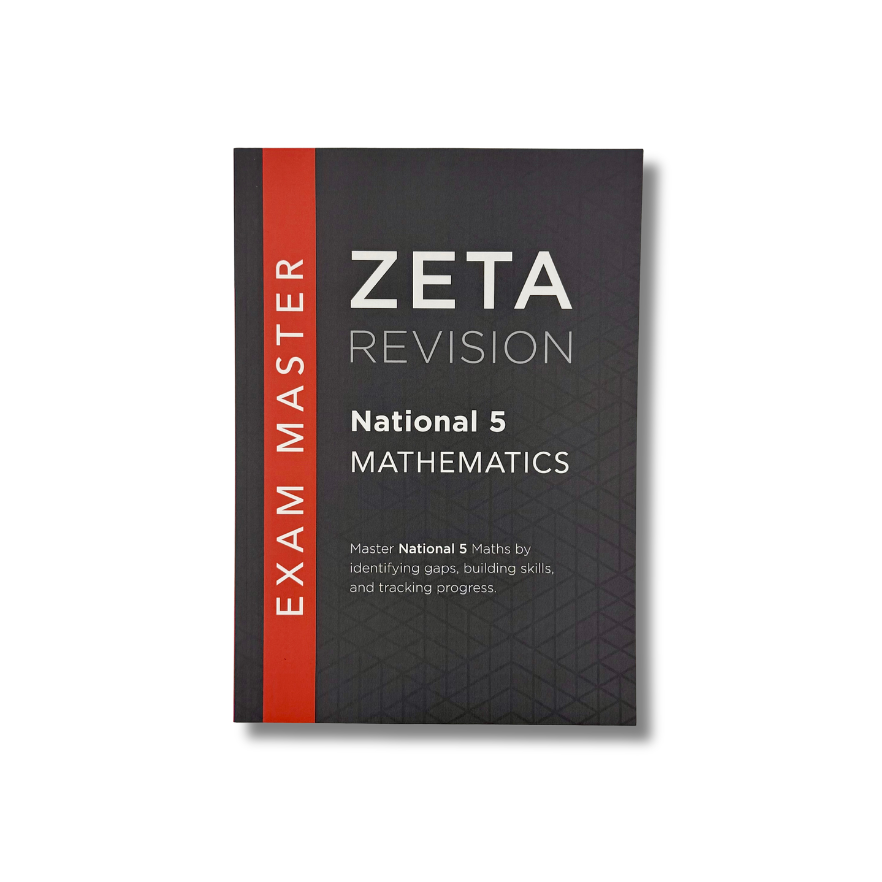 Exam master book on white background.