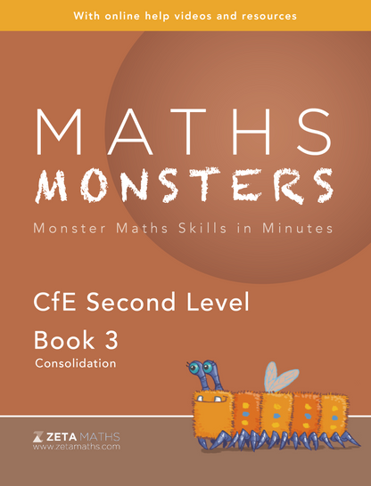 ZETA PRESS Maths monsters front cover CfE Second Level Book 3 for scotland primary school children