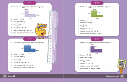 ZETA PRESS Maths monsters page CfE Second Level Book 3 for scotland primary school children
