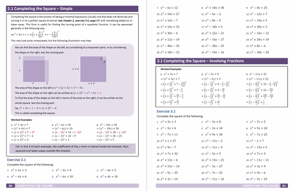 page of Algebra Maths Textbook for Scottish SQA High School Curriculum