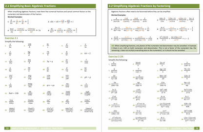 page of Algebra Maths Textbook for Scottish SQA High School Curriculum